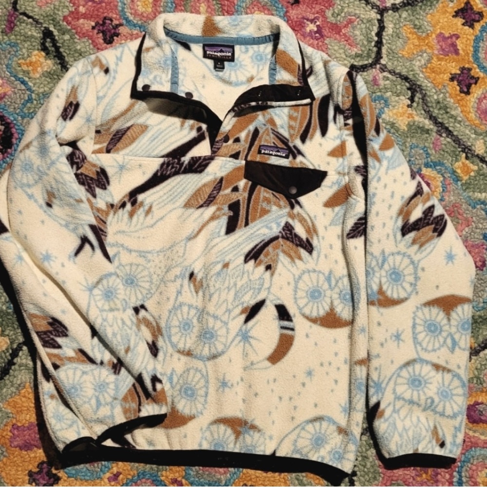 Patagonia Harvest Moon Owl Snap T Fleece 2016 Women's Small